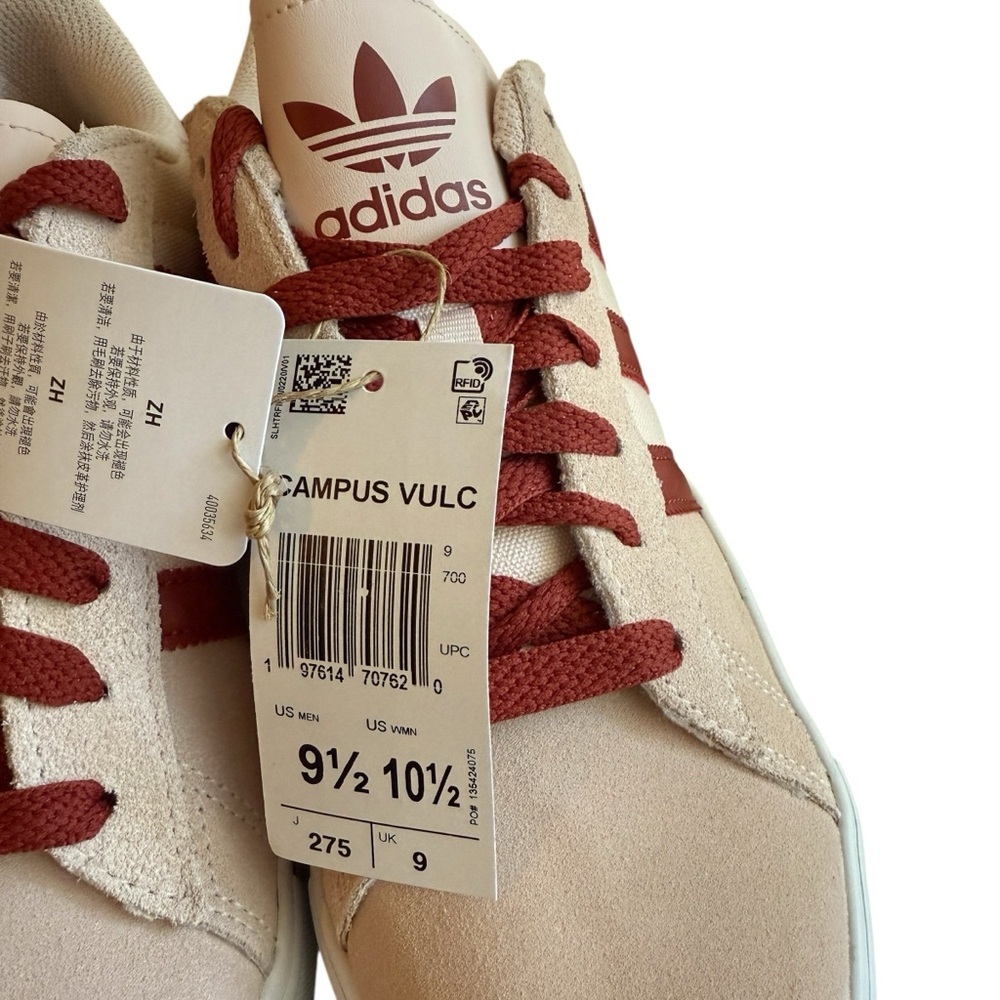 Adidas NWT Campus Vulc Shoes Men’s Size 9.5 Women’s Size 10.5 - Picture 6 of 12